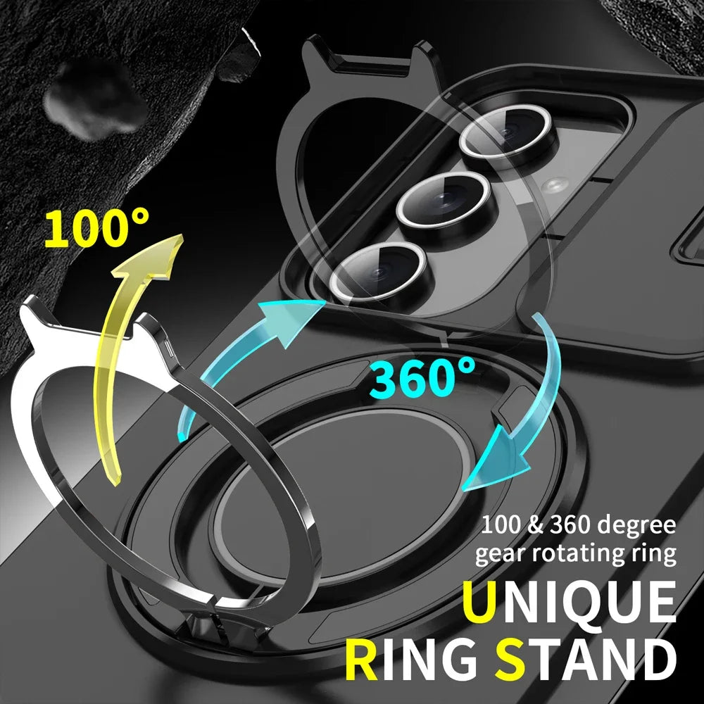 Coque Magnétique Armor Samsung – Anneau Rotatif & Protection Caméra